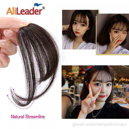 Synthetic Fringes Virgin Hair Hand-made Bangs One-Clip On Hair Extension Factory